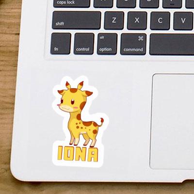 Giraffe Sticker Iona Laptop Image