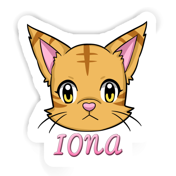 Sticker Katzenkopf Iona Notebook Image