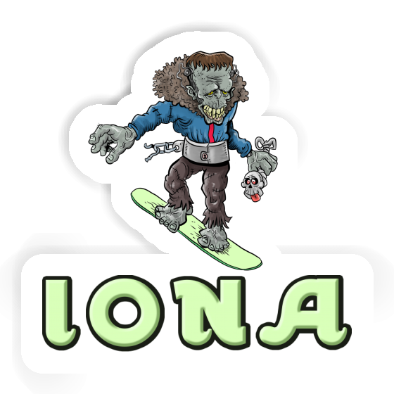 Sticker Snowboarder Iona Gift package Image