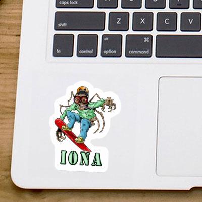 Iona Sticker Snowboarder Notebook Iona Sticker Snowboarder Gift package Image