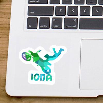 Motocrossiste Autocollant Iona Laptop Motocrossiste Autocollant Iona Laptop Image