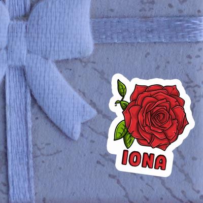Iona Autocollant Fleur de rose Notebook Iona Autocollant Fleur de rose Notebook Image