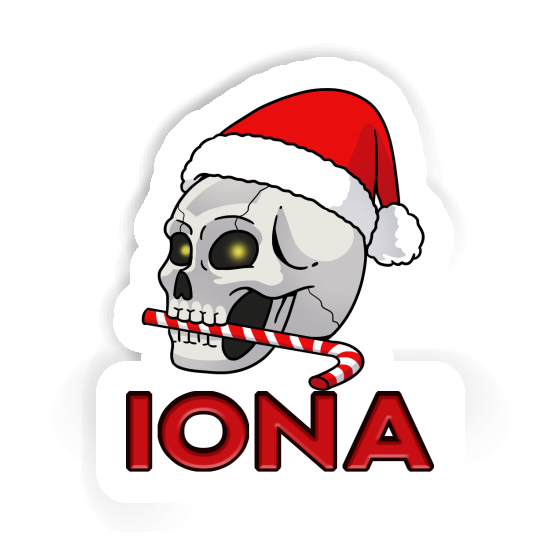 Autocollant Iona Crâne de Noël Autocollant Iona Crâne de Noël Image
