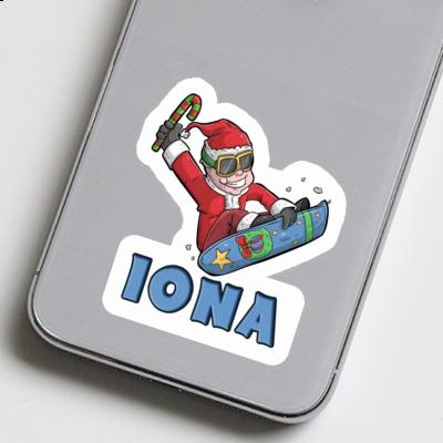 Iona Autocollant Snowboarder de Noël Notebook Iona Autocollant Snowboarder de Noël Gift package Image