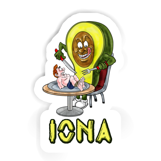 Sticker Iona Avocado Notebook Sticker Iona Avocado Gift package Image
