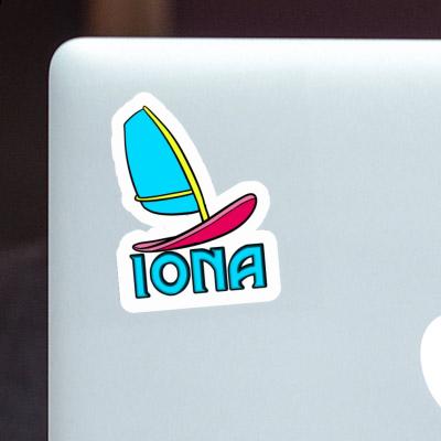 Iona Autocollant Planche de windsurf Notebook Image