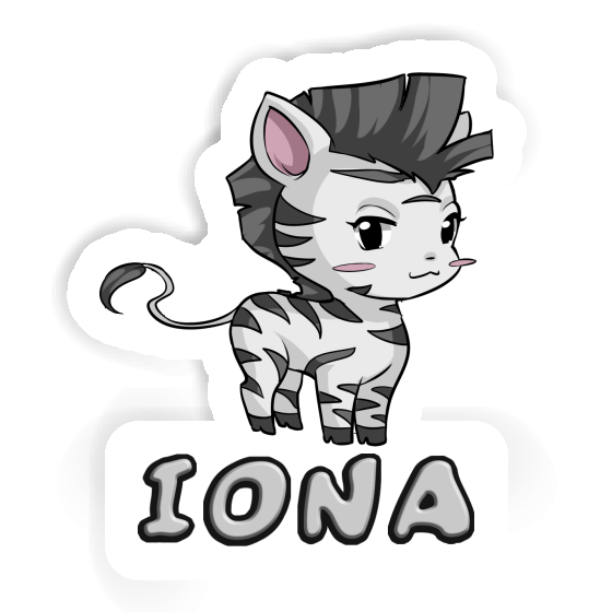 Sticker Zebra Iona Notebook Sticker Zebra Iona Gift package Image