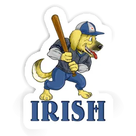 Autocollant Irish Baseball-Chien Image