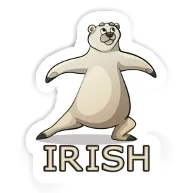 Aufkleber Yoga-Bär Irish Image
