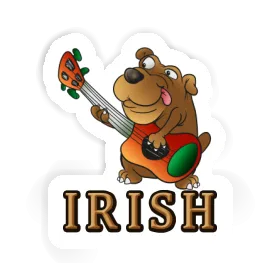 Irish Sticker Guitar Dog Image