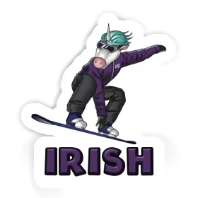 Aufkleber Boarderin Irish Image
