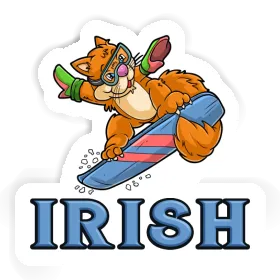 Snowboarderin Aufkleber Irish Image