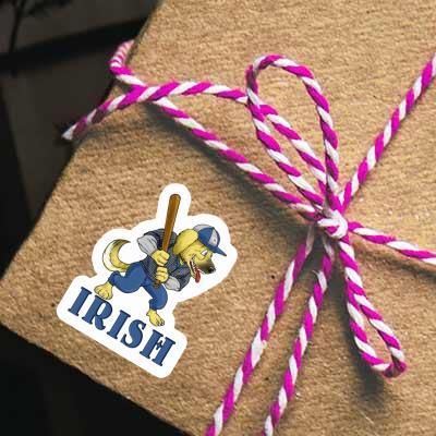Sticker Baseball-Hund Irish Laptop Image