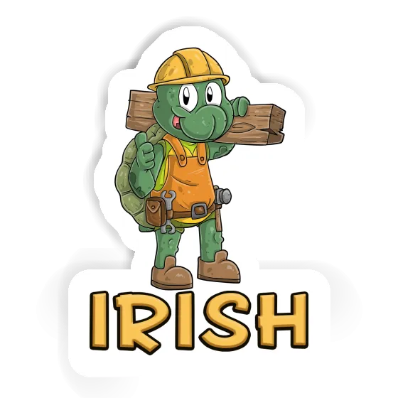 Sticker Construction worker Irish Image