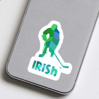 Hockey Player Sticker Irish Notebook Image