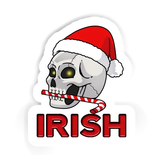 Sticker Irish Christmas Skull Sticker Irish Christmas Skull Image