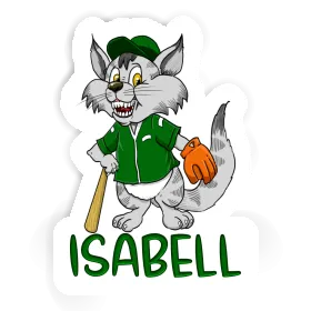 Aufkleber Baseball-Katze Isabell Image