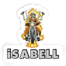 Motorcycle Rider Sticker Isabell Image