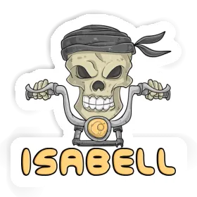 Motorcycle Rider Sticker Isabell Image