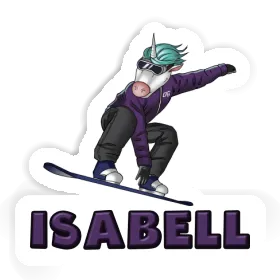 Snowboarder Sticker Isabell Image