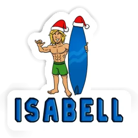 Isabell Sticker Christmas Surfer Image