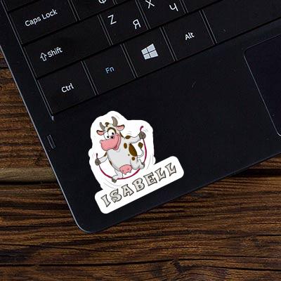 Aufkleber Fitness-Kuh Isabell Laptop Image