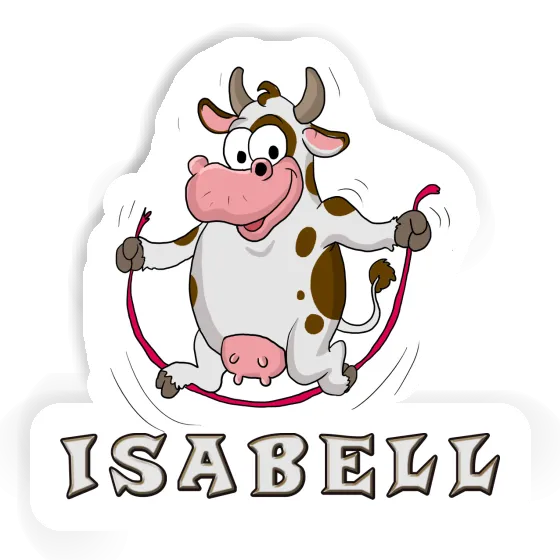 Fitness Cow Sticker Isabell Notebook Image