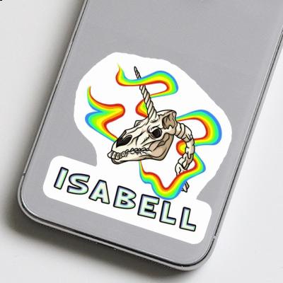 Autocollant Crâne de licorne Isabell Laptop Image