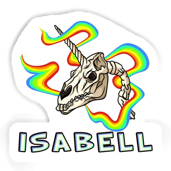 Autocollant Crâne de licorne Isabell Notebook Image