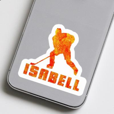 Joueur de hockey Autocollant Isabell Notebook Image