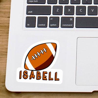 Isabell Aufkleber Rugby Ball Laptop Image