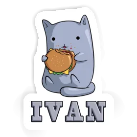 Ivan Sticker Hamburger-Katze Image
