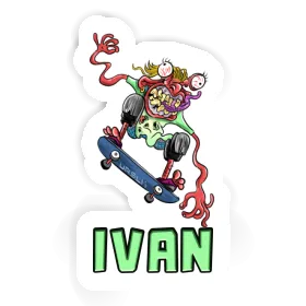 Ivan Aufkleber Skateboarder Image