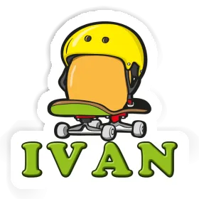 Aufkleber Skateboard-Ei Ivan Image