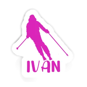 Sticker Skifahrerin Ivan Image