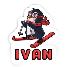 Aufkleber Skifahrerin Ivan Image