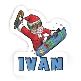 Sticker Ivan Weihnachts-Snowboarder Image