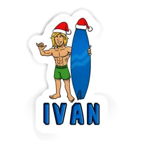 Aufkleber Ivan Weihnachtssurfer Image
