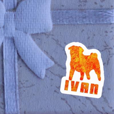 Mops Sticker Ivan Laptop Image