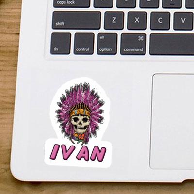 Lady Totenkopf Sticker Ivan Laptop Image