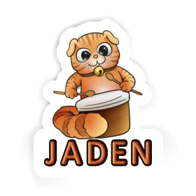 Jaden Autocollant Chat-tambour Image