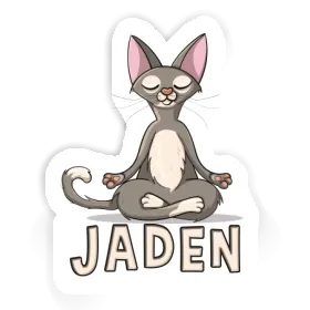 Sticker Yoga-Katze Jaden Image