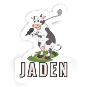 Jaden Sticker Golf Cow Image