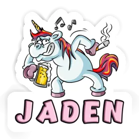 Jaden Aufkleber Party-Einhorn Image