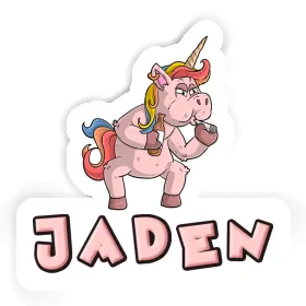 Jaden Sticker Smoking Unicorn Image