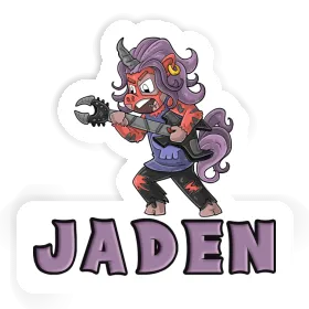 Rockendes Einhorn Sticker Jaden Image