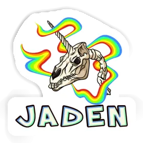 Crâne de licorne Autocollant Jaden Image