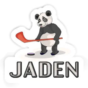 Ice Hockey Panda Sticker Jaden Image