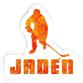 Jaden Sticker Hockey Player Image