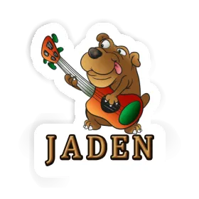 Autocollant Chien guitariste Jaden Image